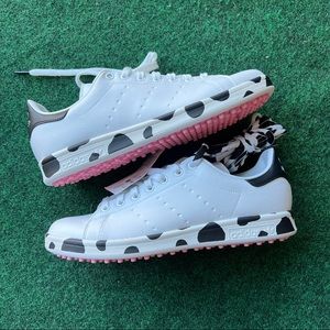 Rare Stan smith adidas cow print spikeless golf shoes